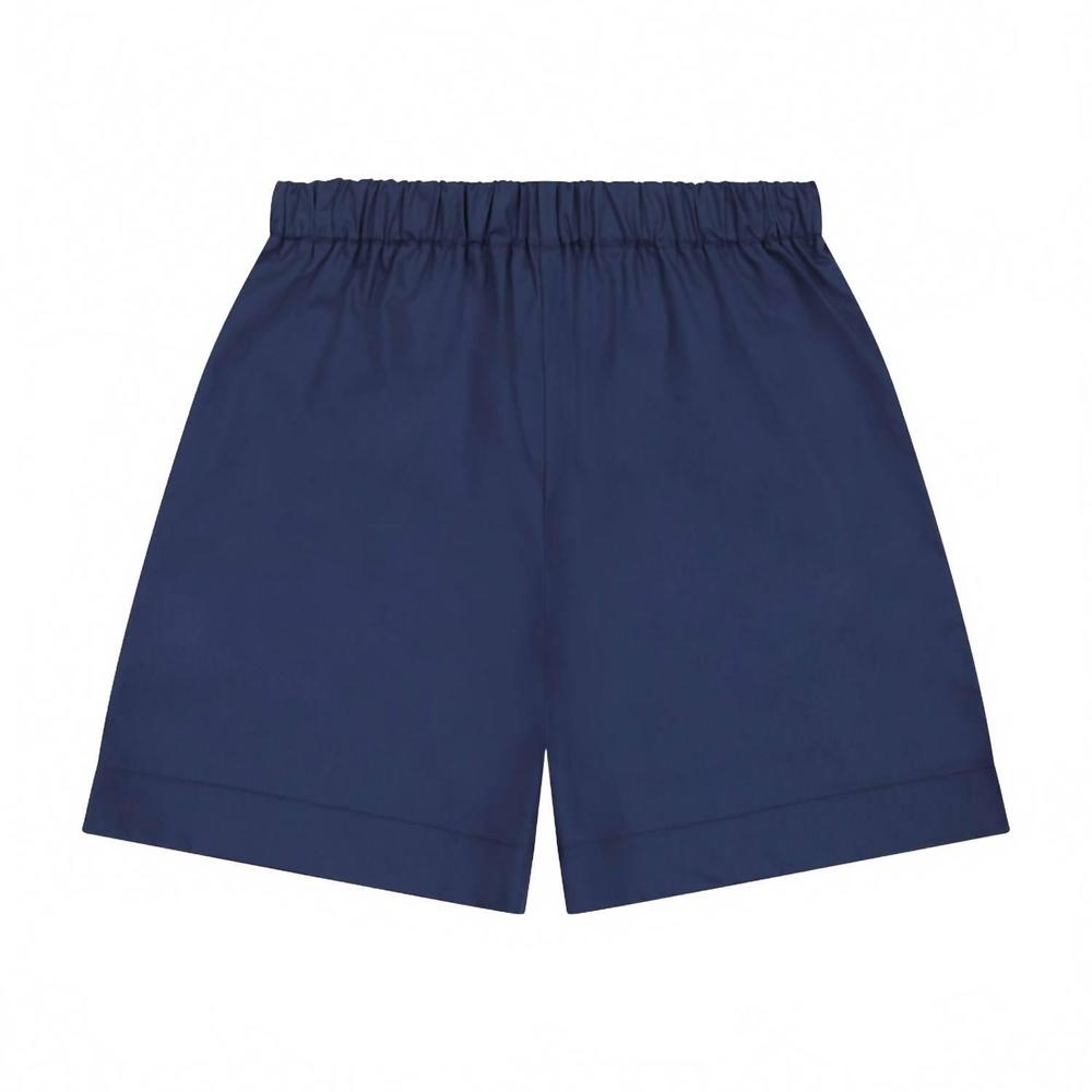 NEW BUSY BEES boy's jd pull-on shorts in navy cotton poplin